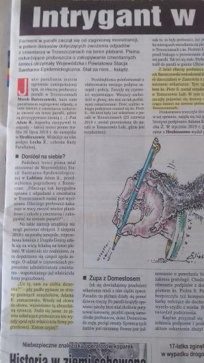 Dlaczego Tygodnik Zamojski szydzi z Cudu Uzdrowienia? Czy obrona miejscowych interesów politycznych, szkodliwych dla Diecezji oraz zdrowia i życia Parafian, odebrała dziennikarce Anecie Urbanowicz rozum?