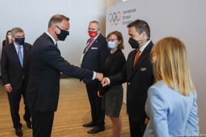 [VIDEO] Tokio. Spotkanie Prezydenta Dudy z Przewodniczącym MKOl