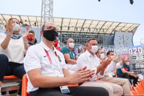 Prezydent kibicował olimpijczykom w Japonii
