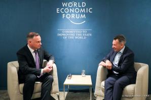 Andrzej Duda na Forum Ekonomicznym w Davos. Główne tematy rozmów Prezydenta RP na WEF to sytuacja na Ukrainie