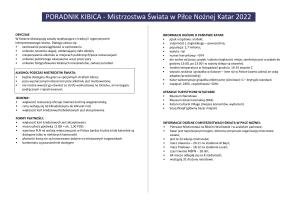 Mistrzostwa Świata FIFA 2022 w Katarze – poradnik dla Kibica