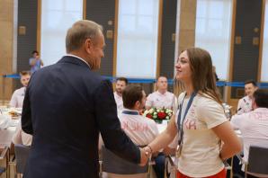 [VIDEO] Premier Donald Tusk pogratulował sukcesów polskim olimpijczykom