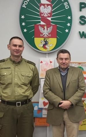 Ambasadorzy Danii i Finlandii z wizytą w Podlaskim Oddziale Straży Granicznej