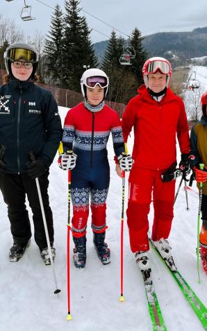 Trening z prezydentem na stokach Wiślańskiego Skipassu