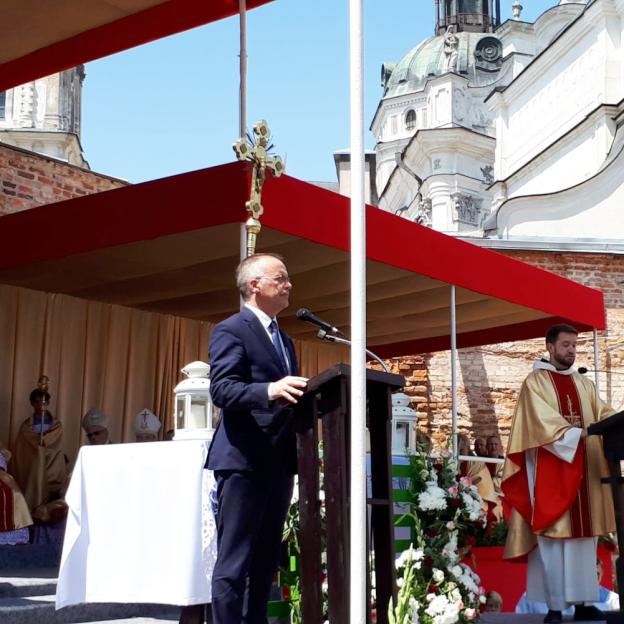 Wizyta wiceministra Jarosława Sellina w Berdyczowie na Ukrainie