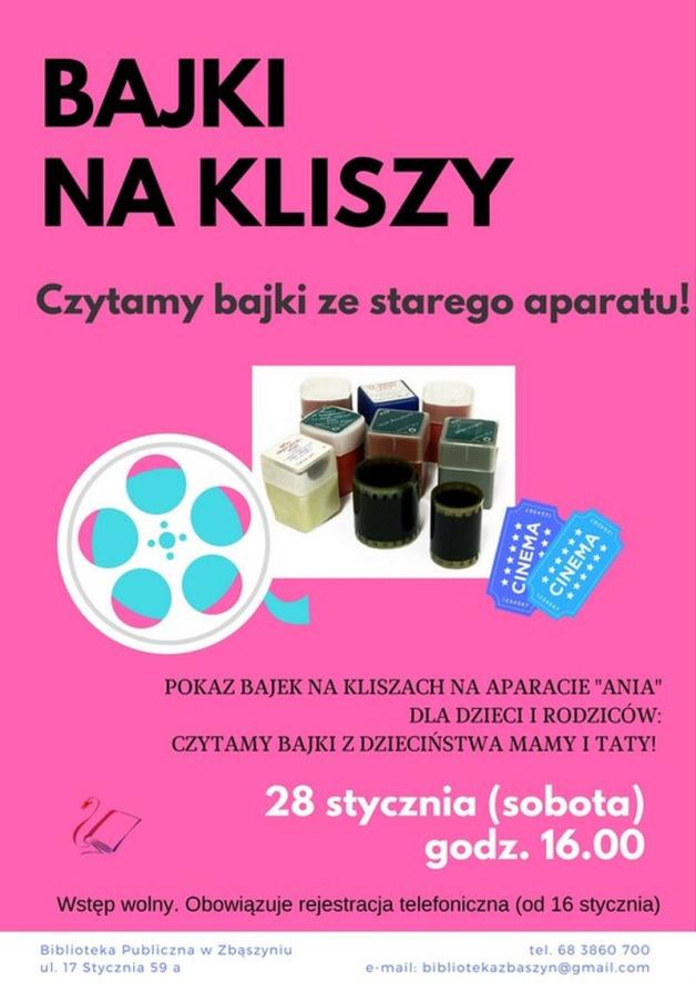 Zbąszyń – „Bajki na kliszy, część 3” – zaproszenie do biblioteki 