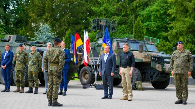 [VIDEO] Rozmowy ministrów obrony Polski i Niemiec o sytuacji bezpieczeństwa w regionie