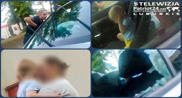 [VIDEO] W Gorzowie Wielkopolskim policjanci wybili szybę w samochodzie, by ratować małe dziecko