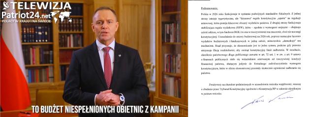 [VIDEO] Prezydent RP podpisał ustawę budżetową i skierował do TK